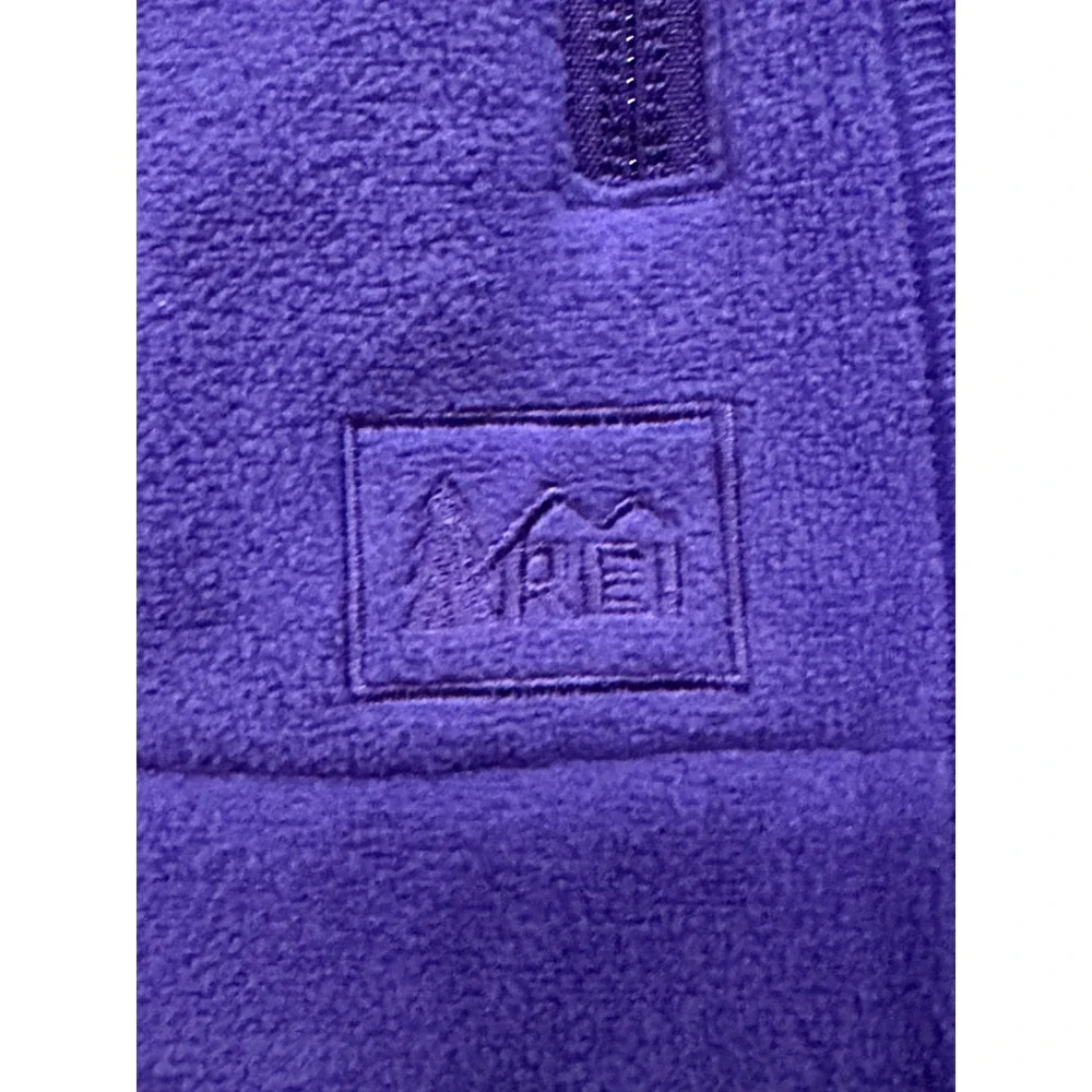 REI Fleece Vest Womens Medium Purple Full Zip Pockets Outdoor Hiking Outdoors